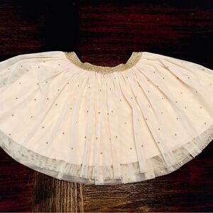 Mayoral Cream Skirt with Gold Details